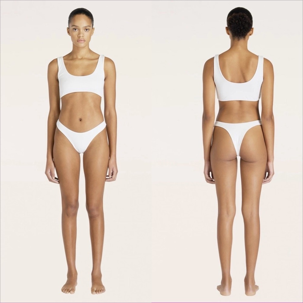 Aexae Magnum Cheeky Bikini Set White Size Small‎ NWT $200
